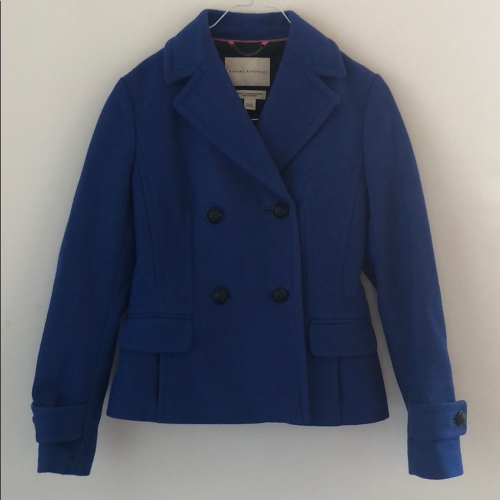 Banana republic blue peacoat